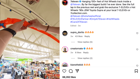 7-Eleven Hot Wheels Instagram Update
