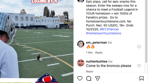 Nabisco 'Hometown Touchdowns' Instagram Update