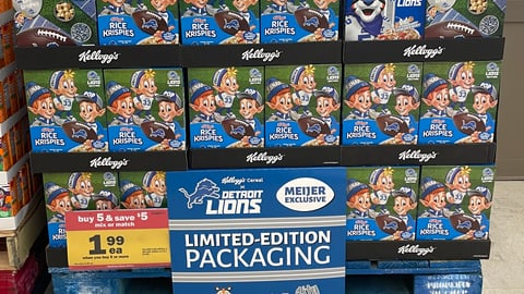 Kellogg's Meijer Detroit Lions Pallet Display