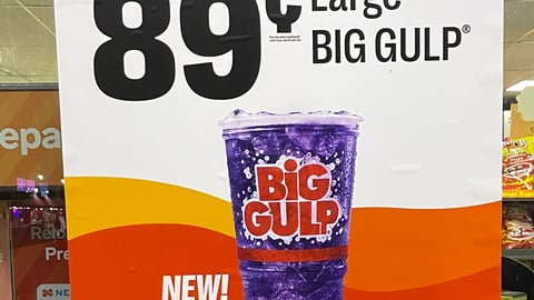 7-Eleven Powerade Grape Blitz Big Gulp Window Cling