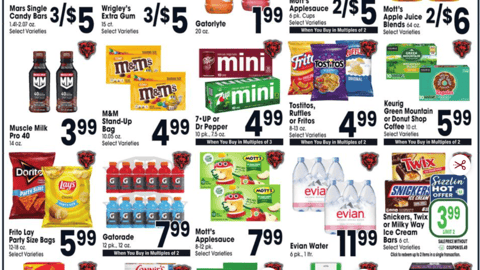 Jewel-Osco 'Chicago Bears Partners' Circular Feature