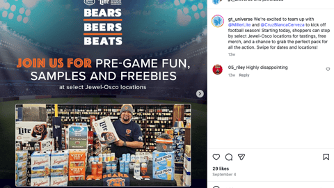 Jewel-Osco 'Pre-Game Fun' Instagram Update