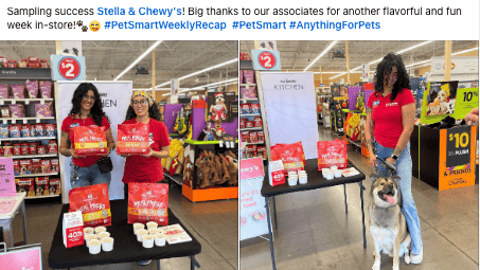 PetSmart Stella & Chewy's 'Sampling Success' Facebook Update
