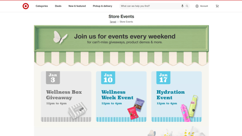 target wellness events