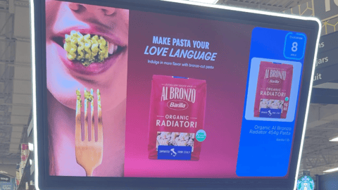 Kroger Barilla In-Store Endcap Retail Media