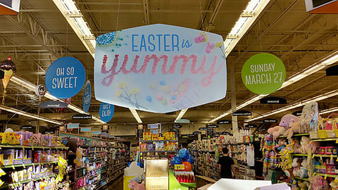 QFC Easter Ceiling Signs