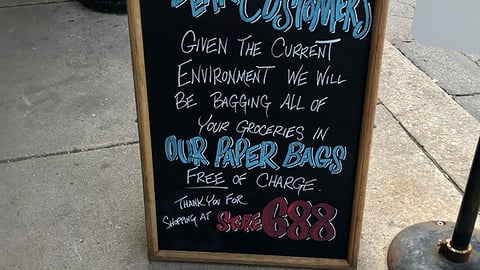 Trader Joe's COVID-19 A-Board