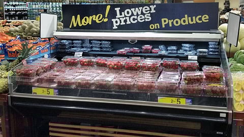 Fry's 'Lower Prices on Produce' Cooler Header