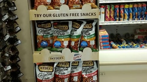 Snyder's 'Gluten Free Snacks' Floorstand