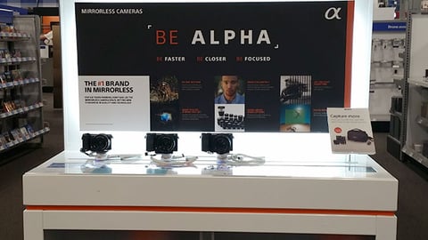 Sony 'Be Alpha' Endcap