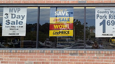 Food Lion 'Ways to Save' Window Poster