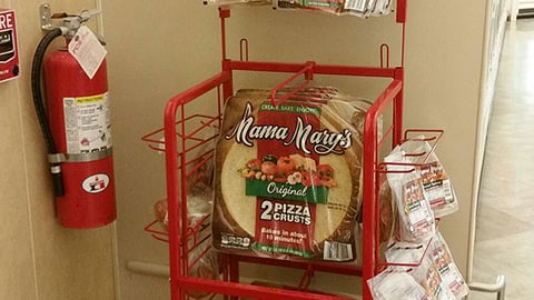 Mama Mary's 'Pizza Crusts' Display Rack