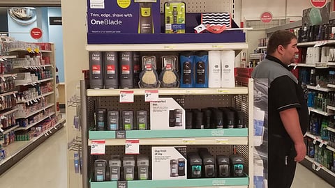 Target 'Men's' Personal Care Endcap
