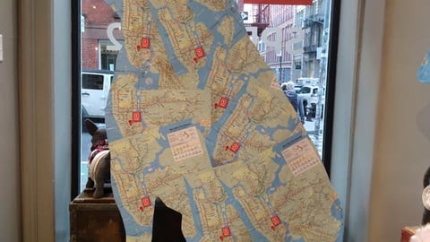 Reddy Soho New York Map Decor
