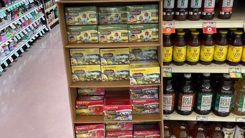 Celestial Seasonings 'Enjoy A Cupful Of Flavor' Floorstand