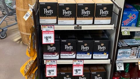 Peet's Coffee 'Sharing Coffee Love' Display Rack