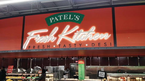 Patel's Fresh Kitchen Illuminated Sign