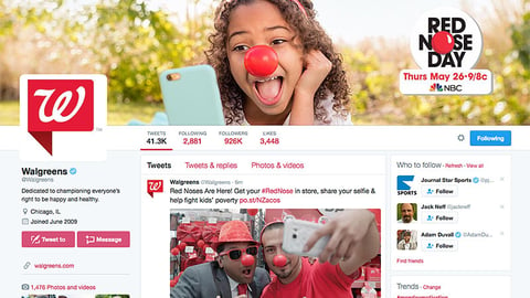 Walgreens 'Red Nose Day' Twitter Header