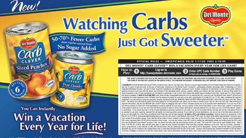 Del Monte Shelf Sign