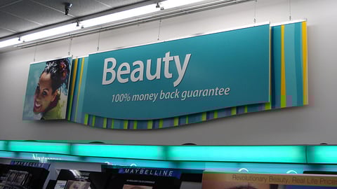CVS Beauty Department Ceiling Sign