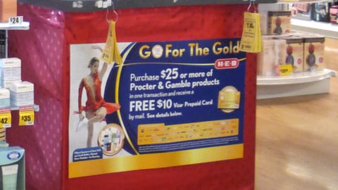 P&G H-E-B 'Go for the Gold' Display