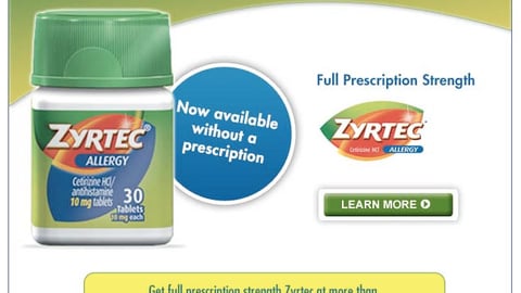 Walgreens Zyrtec E-Mail Ad