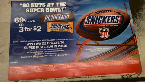 Snickers Walgreens 'Go Nuts' Counter Decal