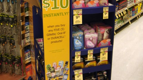 Safeway/Gillette 'Save $10 Instantly' Display