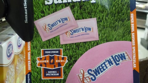 Sweet 'n Low Super Bowl Shelf Talker
