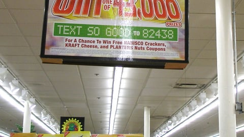 Kraft Football Sweeps Ceiling Sign