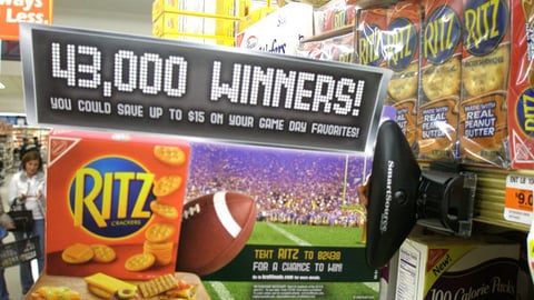 Kraft Football Sweeps Shelf Talker