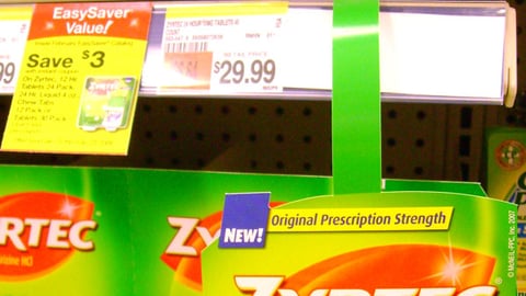 Zyrtec Shelf Dangler