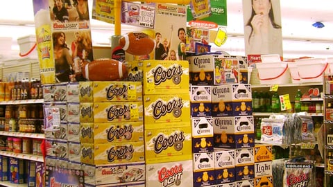 Coors Super Bowl Endcap