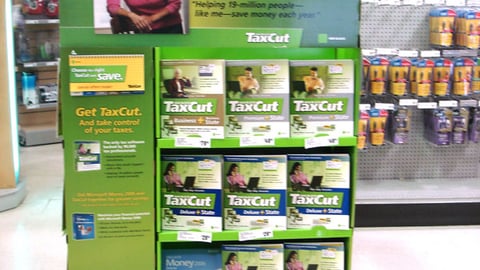 TaxCut Pallet Display