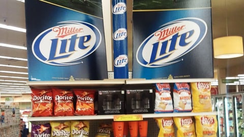 Jewel-Osco Miller Lite Football Endcap