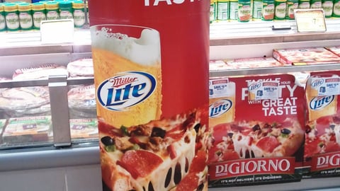Miller DiGiorno 'Tackle Your Party' Standee