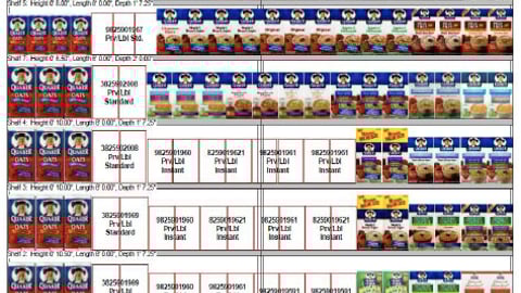 Quaker Hot Cereal Planogram