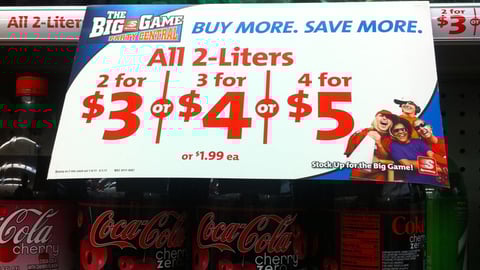 Speedway 'Big Game Party Central' Shelf Sign