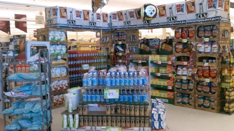Stop & Shop Super Bowl Lobby Display