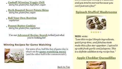 Whole Foods 'Flavors' Game Day Email