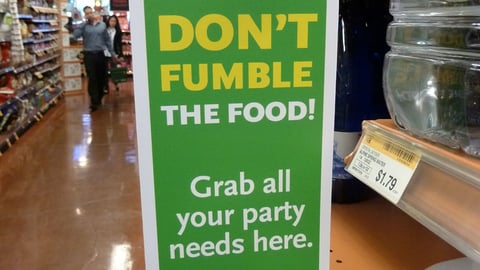 Whole Foods "Get in the Game" Violator