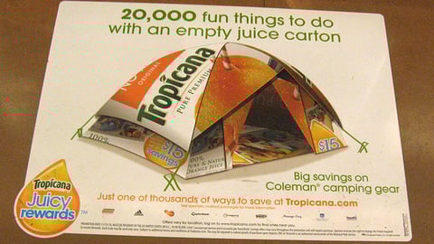 Tropicana 'Juicy Rewards' Floor Cling