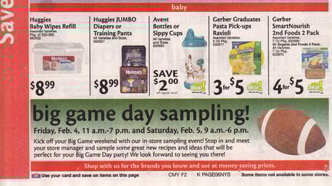 Stop & Shop 'Game Day Sampling' Feature