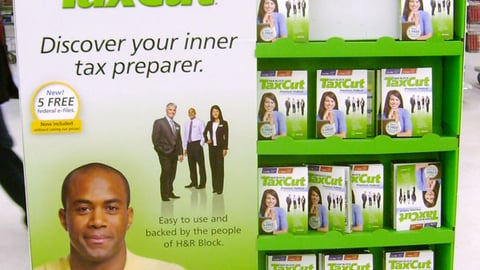 H&R Block Tax Cut Pallet Display