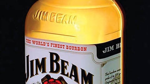 Jim Beam Illuminated Bottle Sign