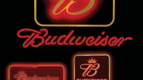 Budweiser Deep Red Neon Sign Program
