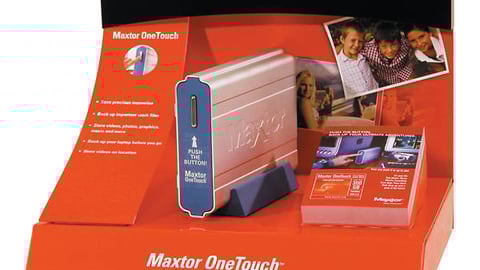 Maxtor One-Touch Backu-Up Shelf Display