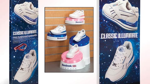 Reebok Illuminated Kids Foot Locker Display
