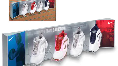 Finish Line Shoe Wall