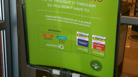 Albertsons 'Nutrition iQ' Stanchion Sign